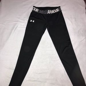 Under amor black leggings girls size LX